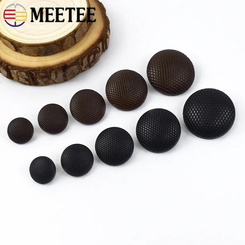 20/50Pcs 15-30mm Imitation Leather Fastener Button Suit Coat Windbreaker Decoration Buttons DIY Sewing Clothing Accessories