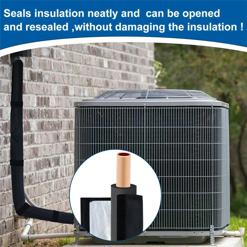 

HLZS-AC Медная линия HVAC 3-слойная изоляционная втулка для улицы 600D Оксфордские медные чехлы для труб Защитная пленка