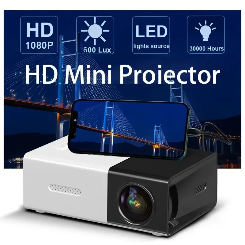 Ultra high definition 4K projector, home TV, bedroom, living room, wall projection, home cinema, mobile phone screen projection