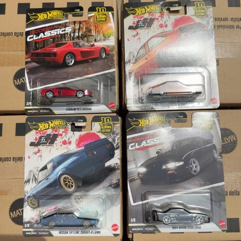 Nueva Oferta Hot Wheels Premium FPY86 Modern Classic&Japanese Historics 5 Modelos de Autos Fundidos a Presión Ferrari Colección de Autos Sorpresa