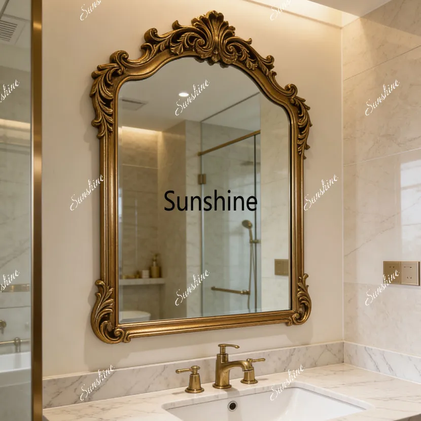 French Restaurant Fireplace Entrance Decorative Mirror Bathroom Makeup Mirror