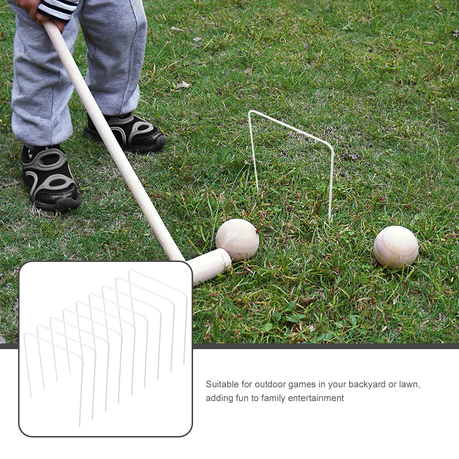 

9 Pcs Croquet Wickets for Croquette Replacement Crouqet Professional Indoor Parts