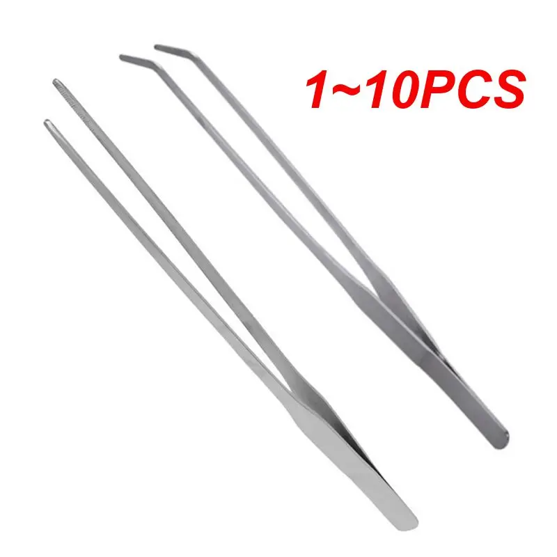 1~10PCS 27CM Fish Tank Coral Feeder Water Grass Clip Stainless Steel Long Tongs Tweezers Aquarium Live Tank Feeding Tong For