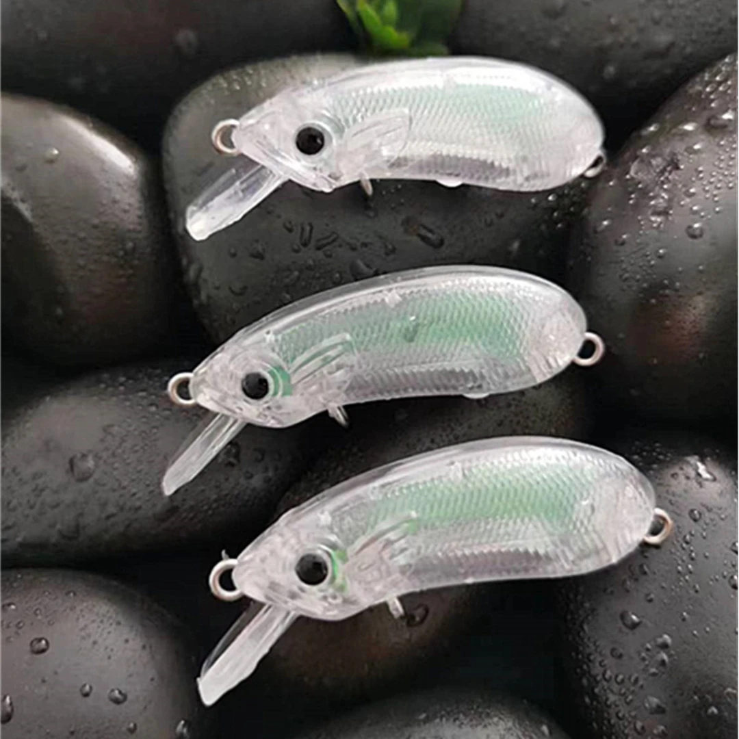 

1/5/10pcs 5.6/8.6g DIY Blank Lure Body Unpainted Crankbait CC50 Transparent Fishing Lure OSP Deep Dive Minnow Wobbler Hard Baits