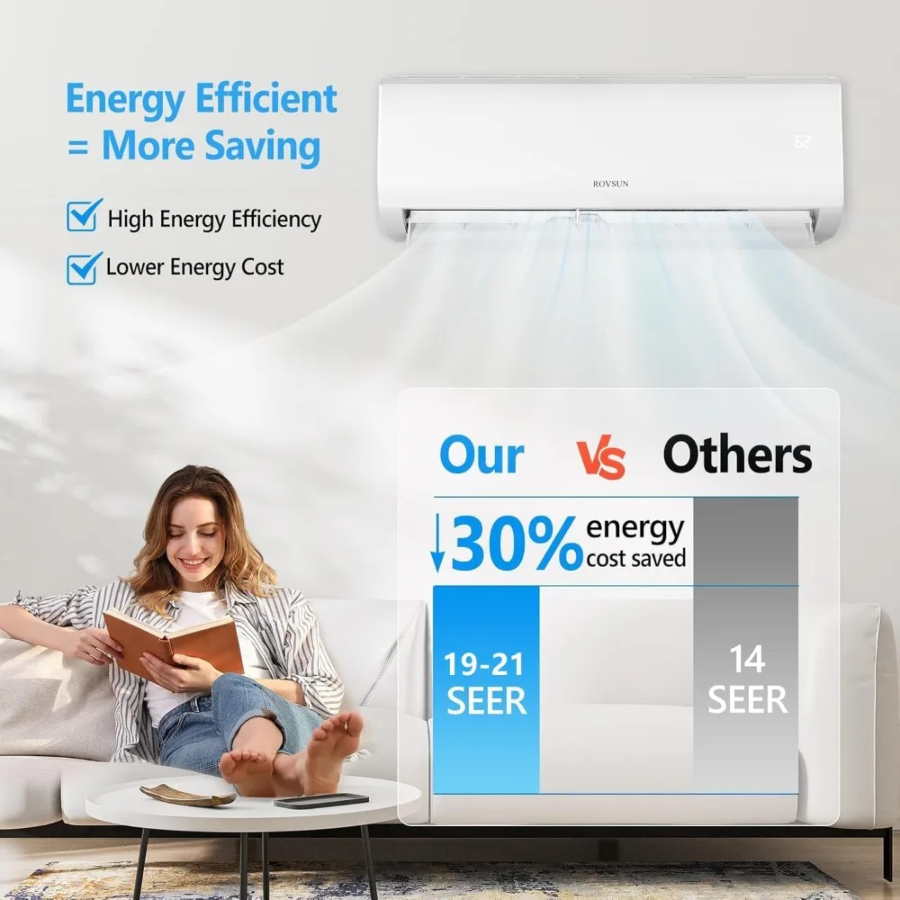 Mali Behasít ac/heating Rendszer vel Inverter, 19 SEER2 Energia Pénzgyűjtés 115V ductless split-system Ária Légnedvesítő