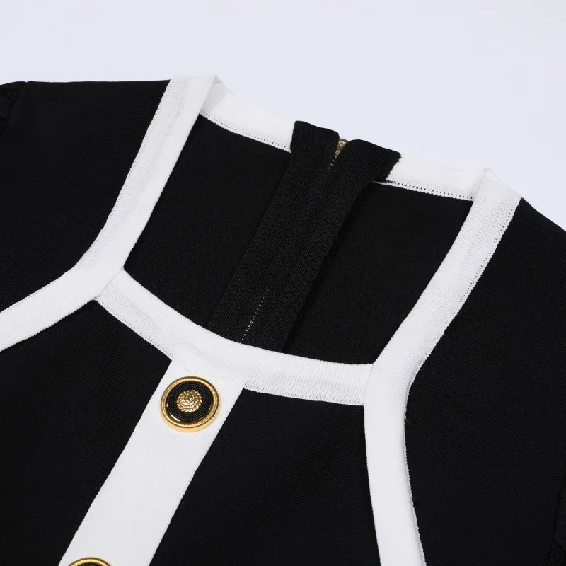 

Индивидуальное 25116 точечное высококачественное популярное трендовое облегающее трикотажное платье с короткими рукавами