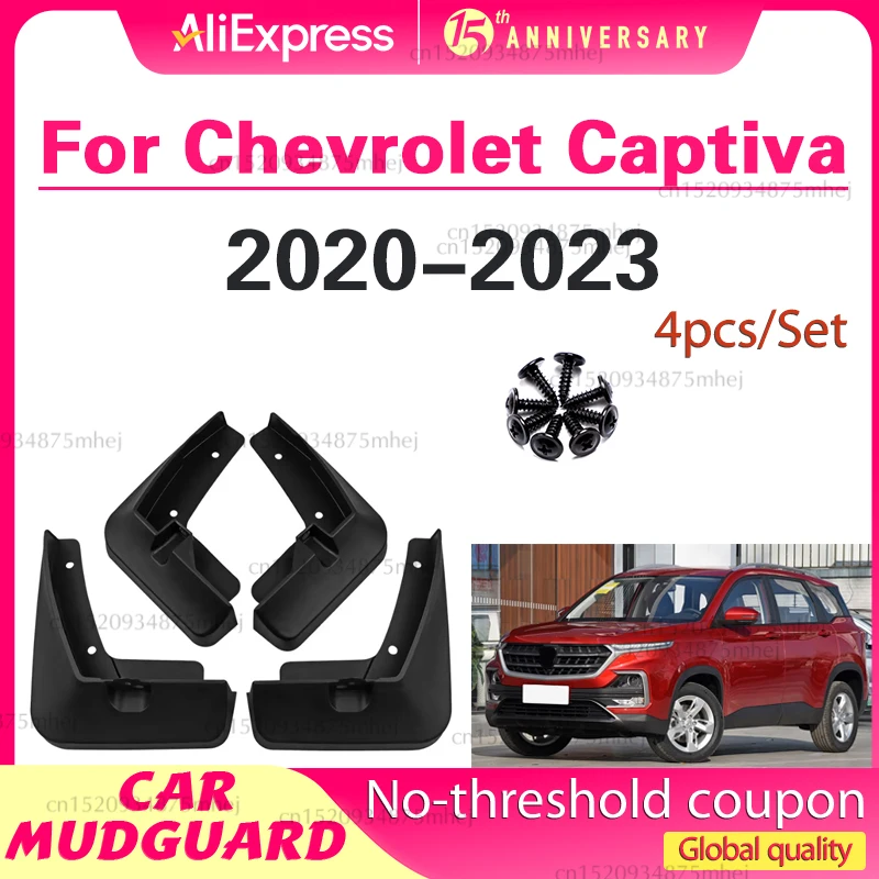

MudFlaps For Chevrolet Captiva 2020-2023 LS LT Mudguards Mud Flaps Splash Guards Front Rear Wheels Fender Car Accessories 4Pcs
