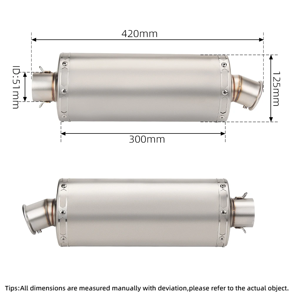 Motorcycle Exhaust Kit Off-road rally car 51MM Interface Tailpipe Muffler For NX500 TRK552 DesertX F 850 GS DS500X CRF1100L T700
