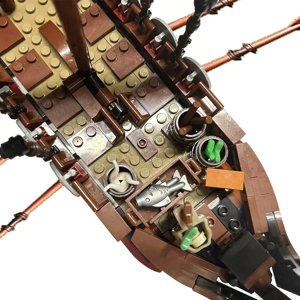 468PCS Medieval Vikinged Ship Ocean Adventure Navigation Pirate Boat Building Blocks Modular Technology fan Brick Toy Adult Gift