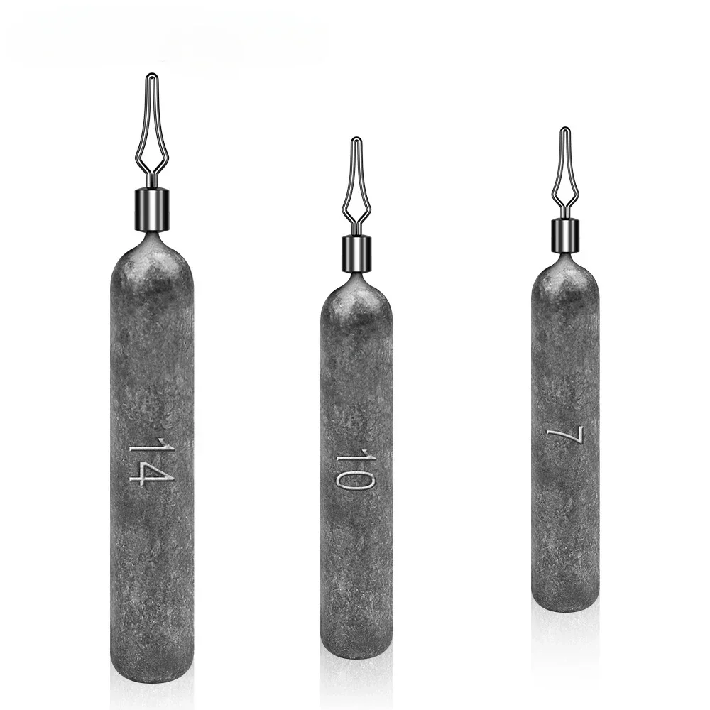 NEW 10pcs Fishing Sinkers -3.5g/5g/14g/20g Drop Shot Weights & Pencil Sinkers Fishing Weight Lead Sinkers Fishing Accessories