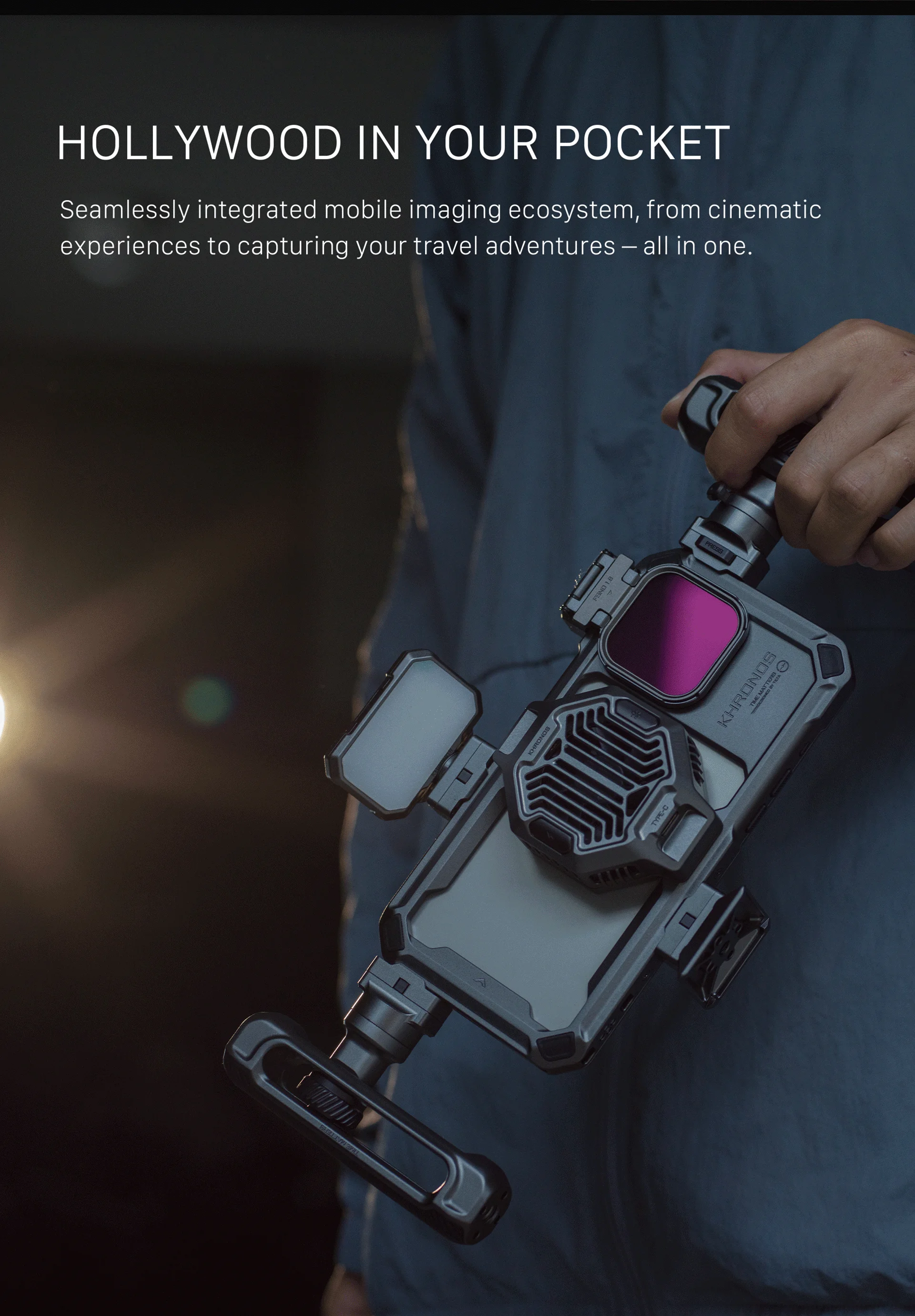 TILTA Khronos Zubehör iPhone 15 Pro/Pro Max Cage Ecosystem Zubehör Mobile Video-Lösungen für Schnellwechselfilter – Detail 11