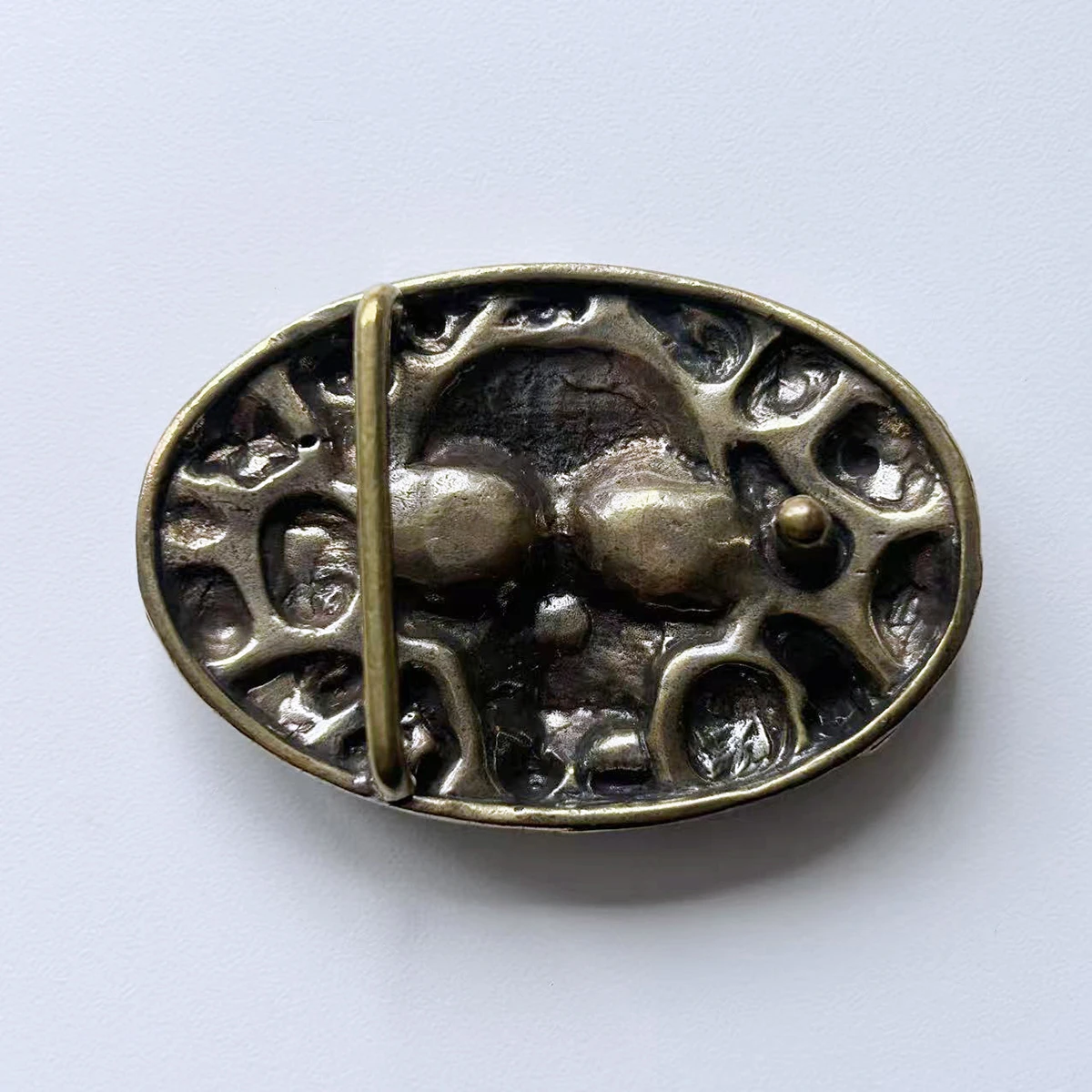 Solid Brass Skull Belt Buckle BUCKLE-BS023
