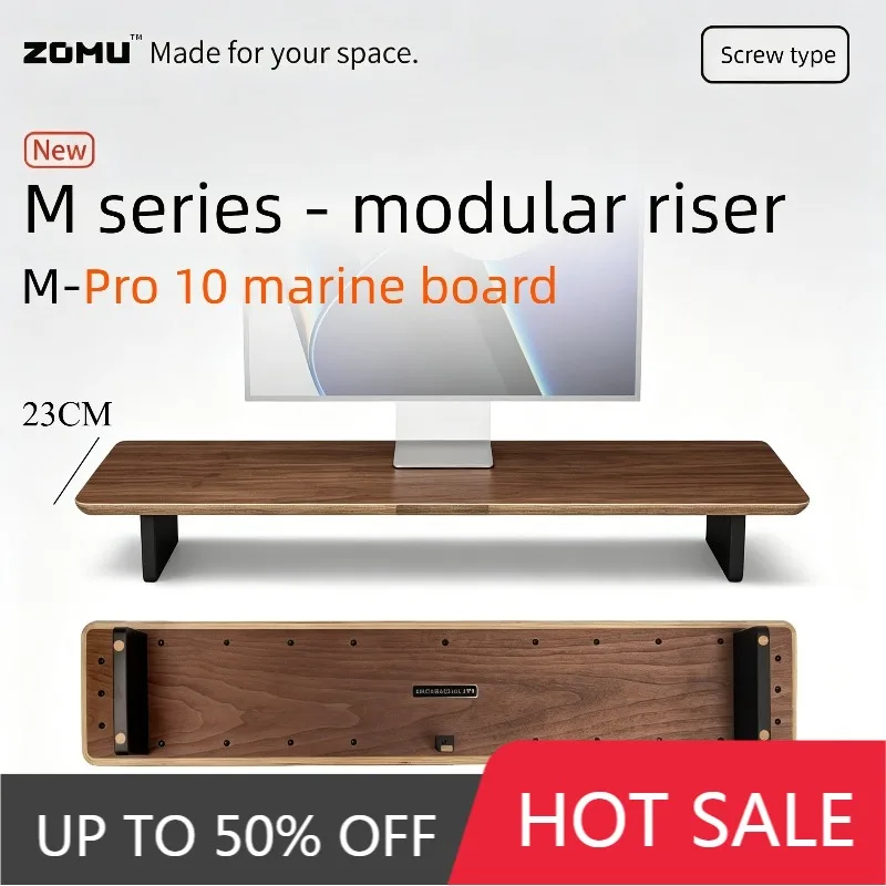 M-Pro10 Modular Display Elevated Stand Wooden Desktop Storage Computer Monitor Height Stand Office Living Room Computer Racks