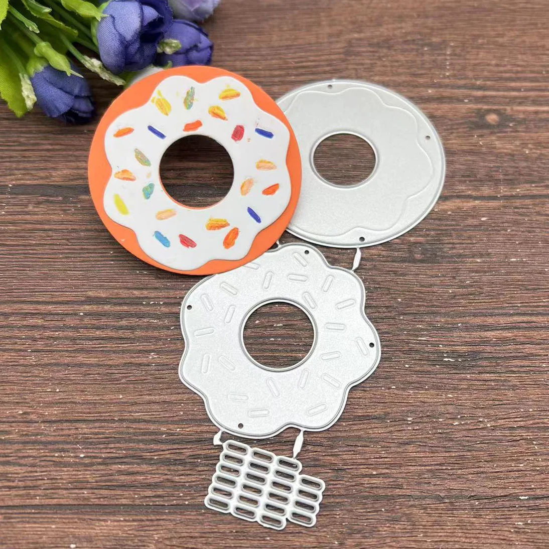 Delicious Donuts Frame Metal Cutting Dies Stencils For DIY Scrapbooking Decorative Embossing Handcraft Template