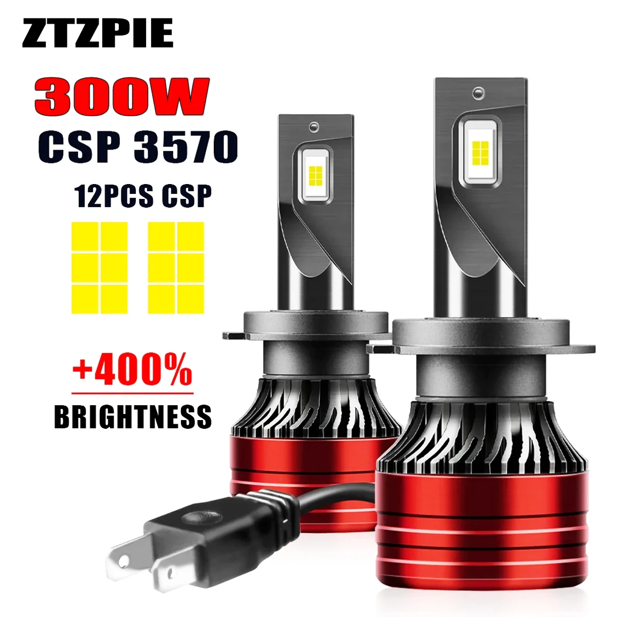 

ZTZPIE 6000K HB3 HB4 9005 9006 H1 H7 H4 H11 лампочка Светодиодная лампа CSP 3570 чипы для автомобильных фар головного света Вт лм противотуманные лампы