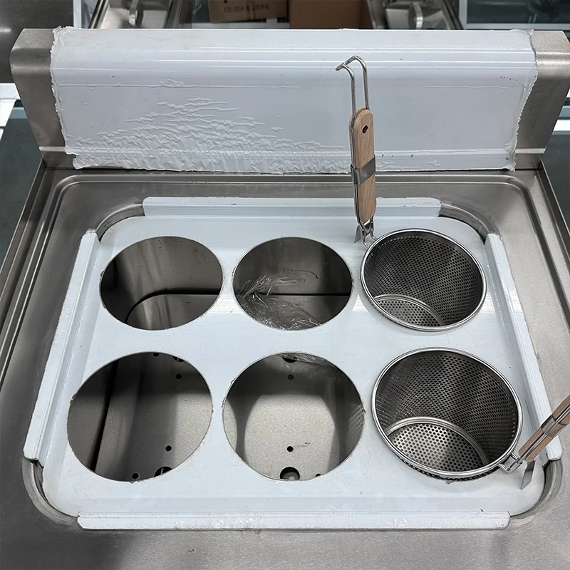 TLF Fornello elettrico per noodle a 6 fuochi da banco commerciale di vendita caldo in acciaio inossidabile con controllo della temperatura indipendente Noodle Essential