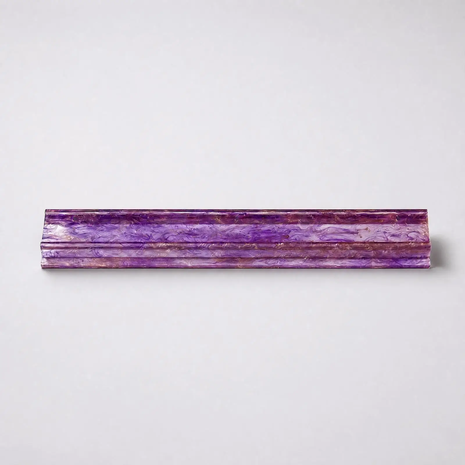Acrylic Mahjong Tile Pusher Ruler for Smooth Table Play Lilac Marble Design Home Game Night Tool