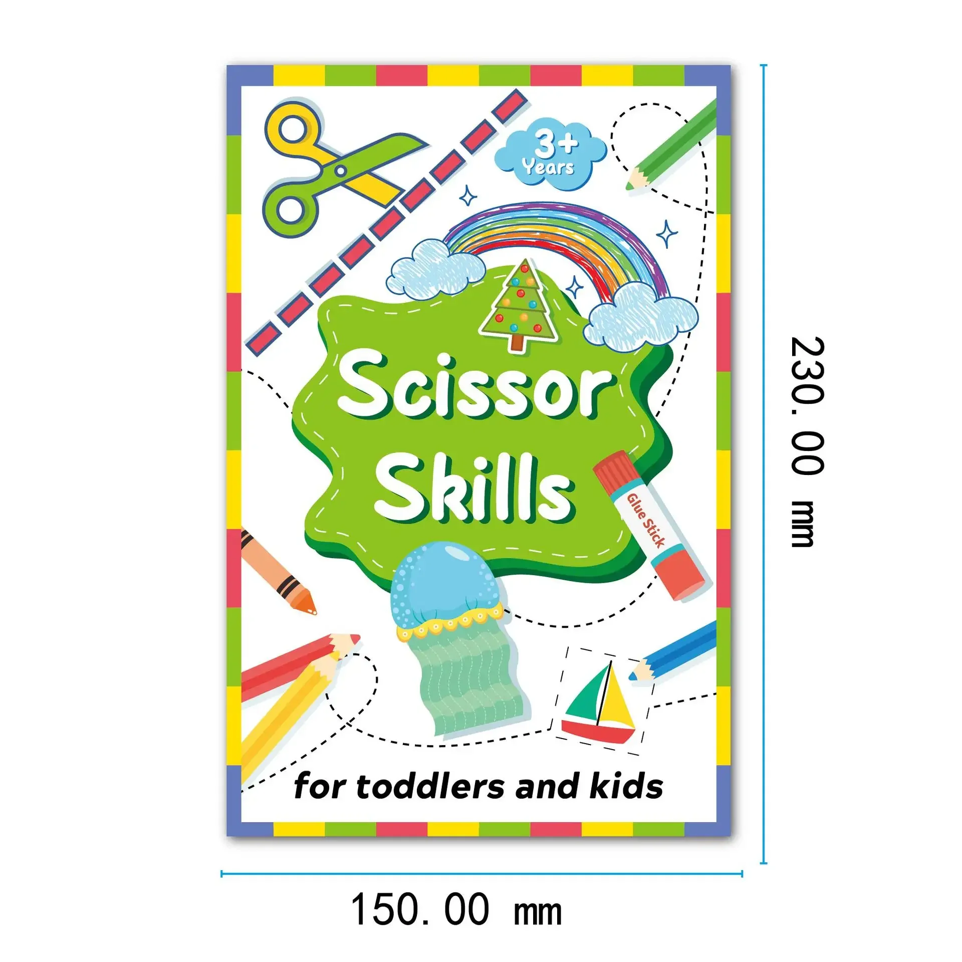 Ensemble de livres de découpe de papier amusants pour enfants, bricolage, peinture faite à la main, coloriage, jouets d'éveil, coupe de papier pour la maternelle, cadeau d'anniversaire