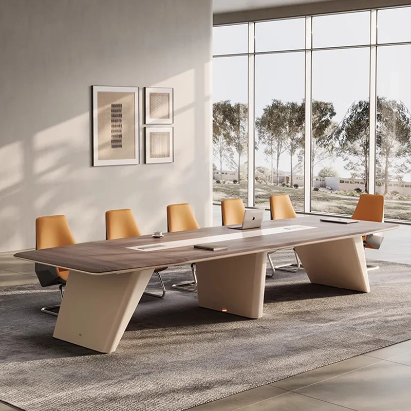 

B New conference table Long strip table Simple modern large reception negotiation