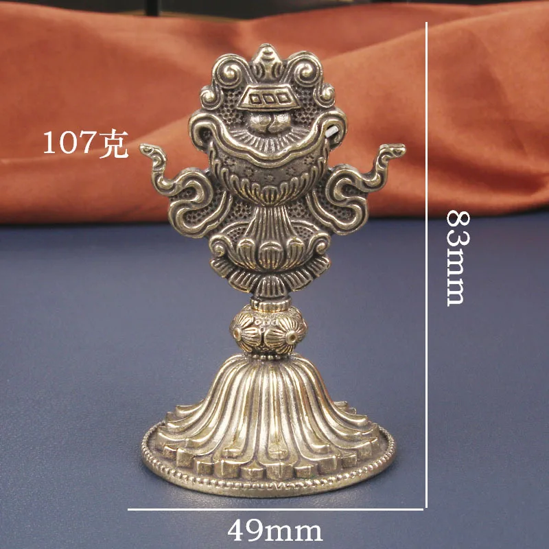 Brass Ornaments Tibetan Style Auspicious Eight Treasures Religious Offering Ritual Objects Desktop Orna