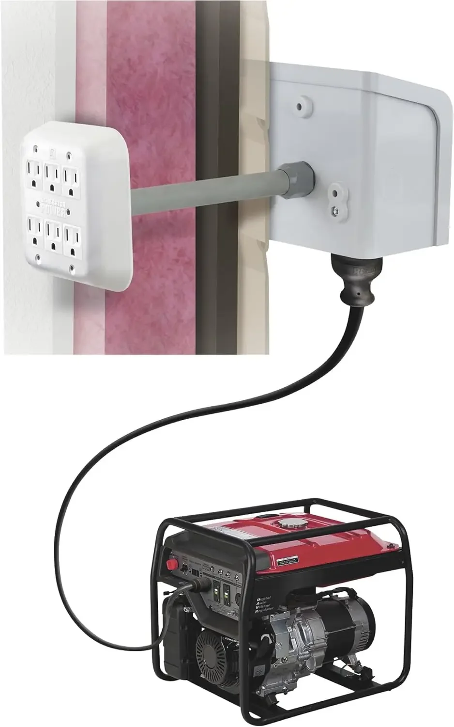 

Corporation WKPBN30 Portable Generator Through-The-Wall PWR Transfer Kit, No Size, EMW3790037