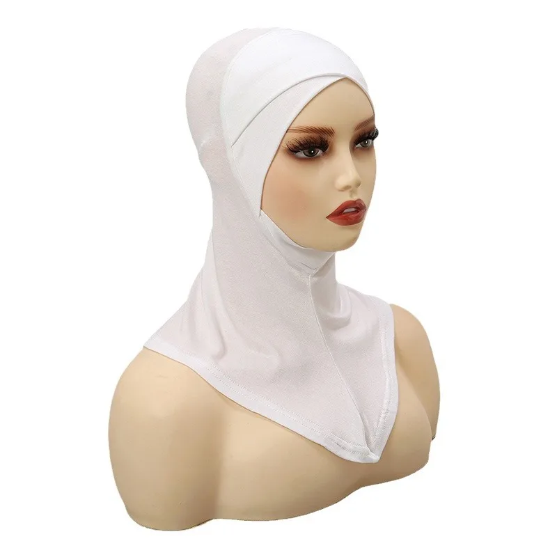 New Modal High-elasticity Cross-monochrome Primer Bag, Chin Solid Color Mercerized Cotton Neck Cover, Headscarf Cap.