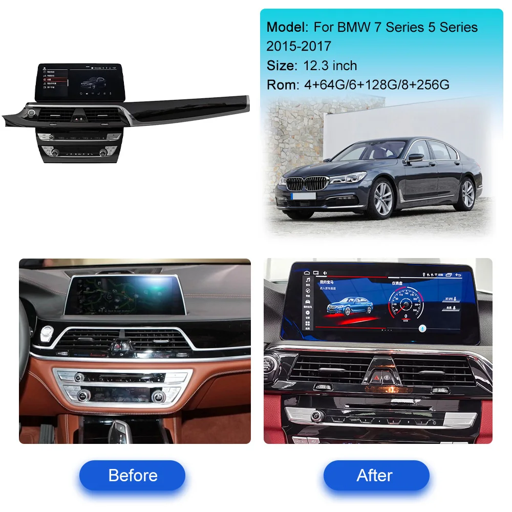 

Android Auto Carplay Multimedia Player Screen For BMW 7 Series 2015-2017 Car Radio GPS Navigation 12.1 Inch AC Head Unit DSP