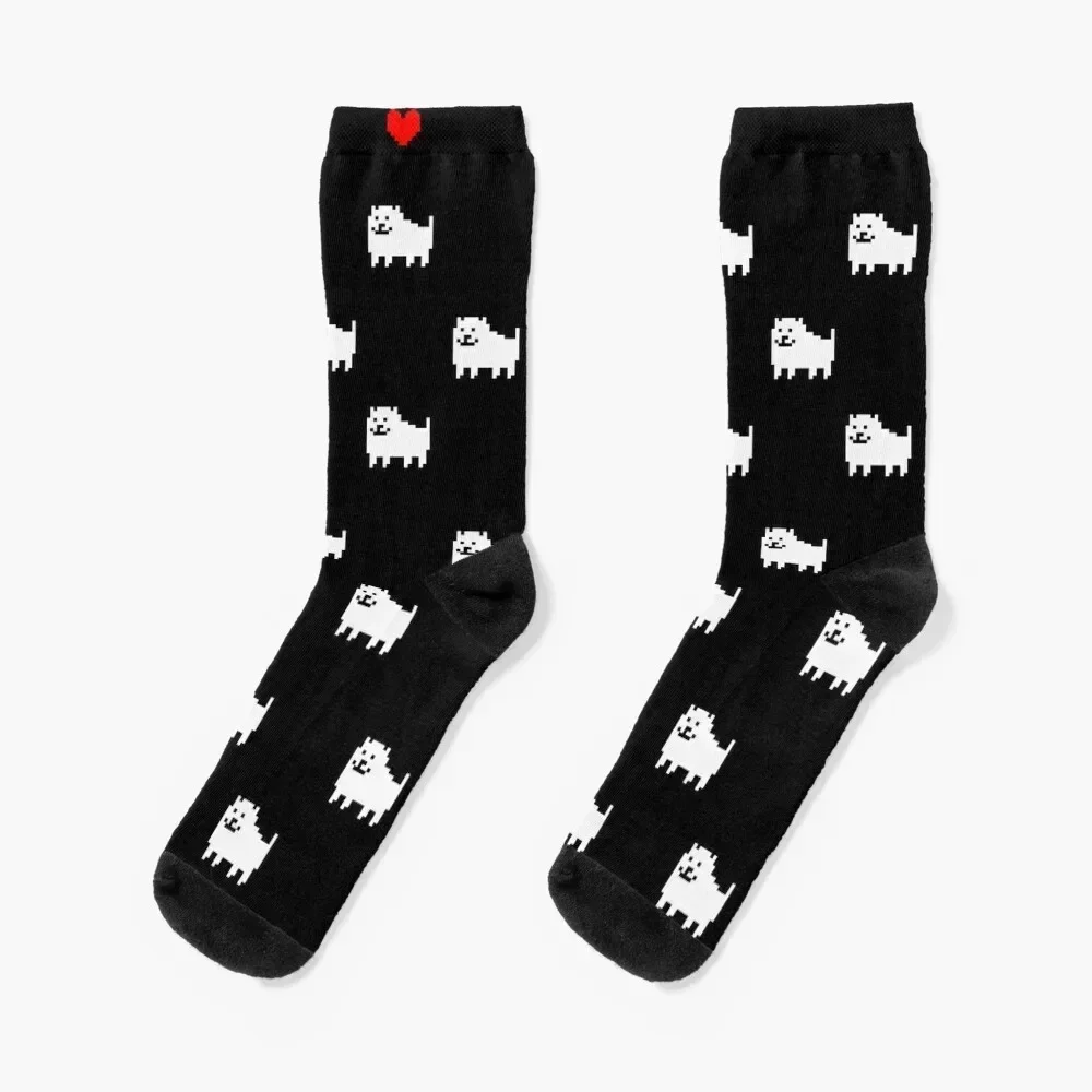 

Undertale Dog Heart Socks Christmas Rugby Children's Mens Socks Women's