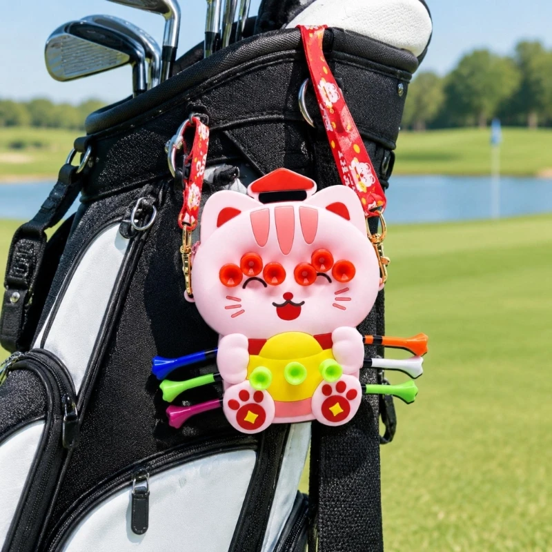 Golf Accessory Case with Exterior Openings, Zippered Small-Item Storage, and Adjustable Strap for Course or 69HD