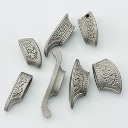 4 Patterns Knife Making Parts 430 Stainless Steel Pommel Handle Guard Sets DIY Knives Accessories Hand Protect Embryo Bolster