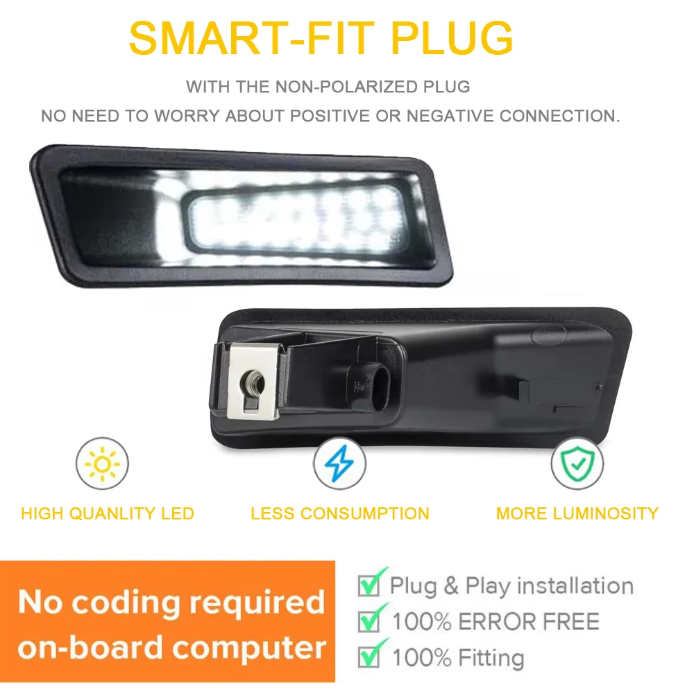 OEM الأبيض LED المصد الخلفي لوحة ترخيص ضوء ل دودج رام 1500 2019-2023 عكس عاكس علامة مصباح تحذير 6000K 68259697AC