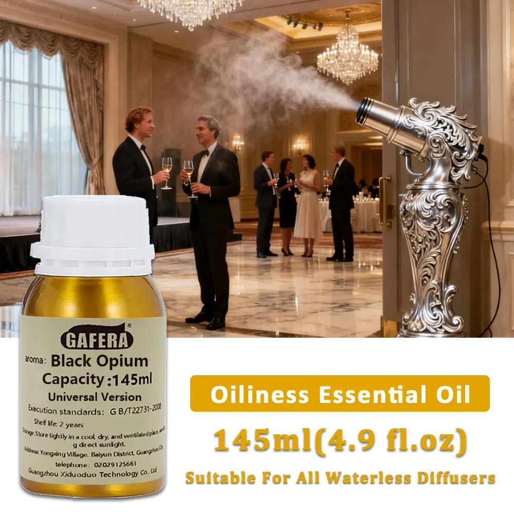 GAFERA 145ml (4.9 fl.oz) Aceite Esencial Black Opium/Hilton - Aceite Aromático para Difusor, Ambientador, Perfume para el Hogar