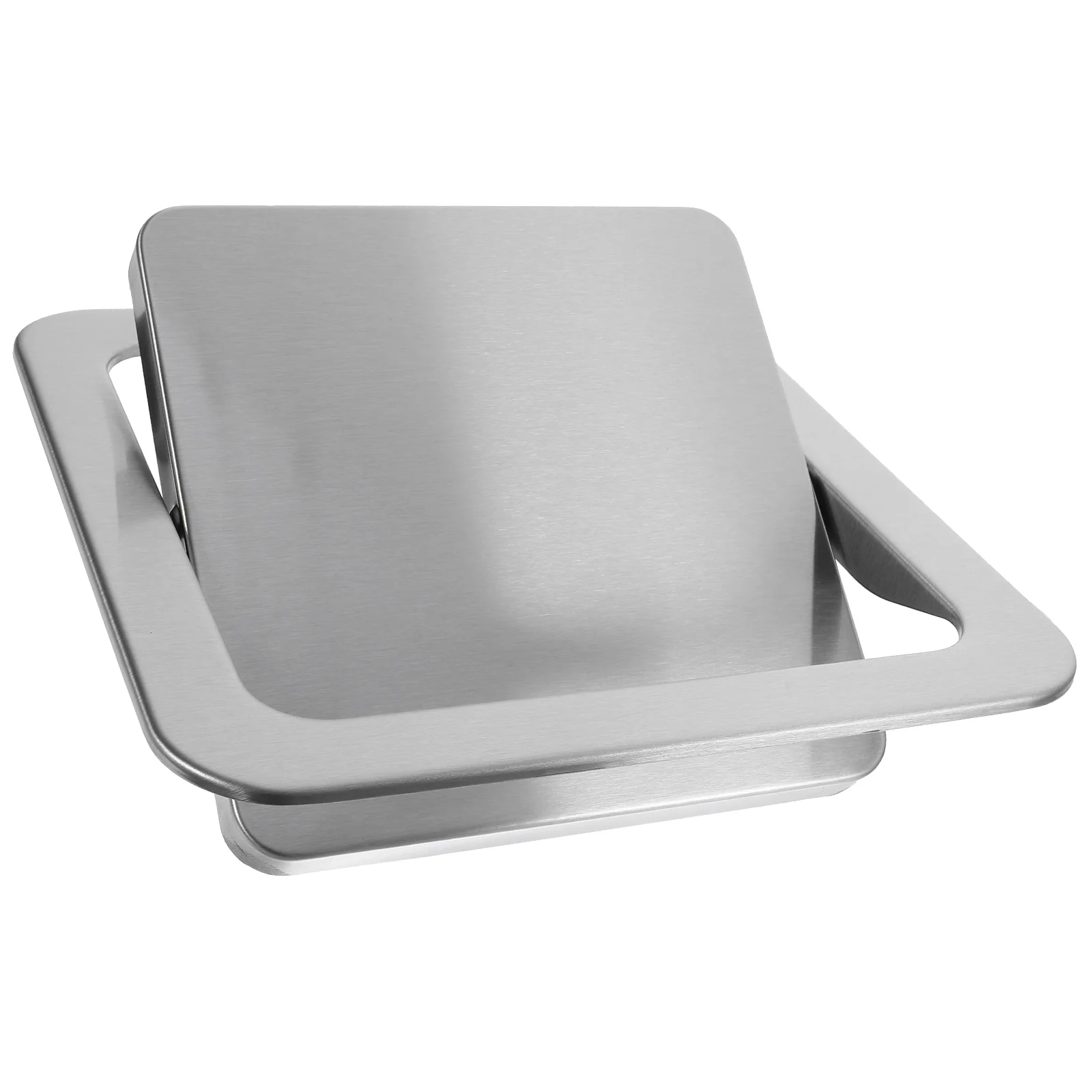 

Stainless Steel Flap Flush Recessed Built-In Balance Swing Flap Lid Cover Trash Bin Garbage Can Kitchen Counter Top