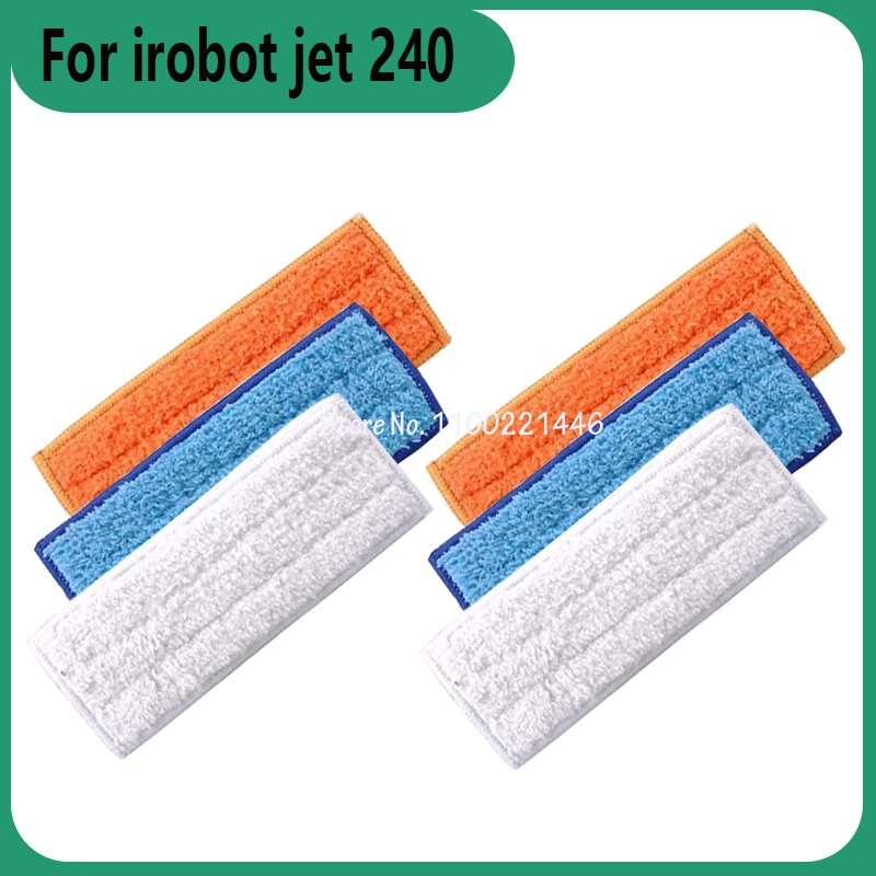 

For IRobot Braava Jet 240 241 245 250 Robotic Vacuum Cleaner Wet Pad Mop Dry Damp Pad Mop Spare Parts Washable Mop Cloth