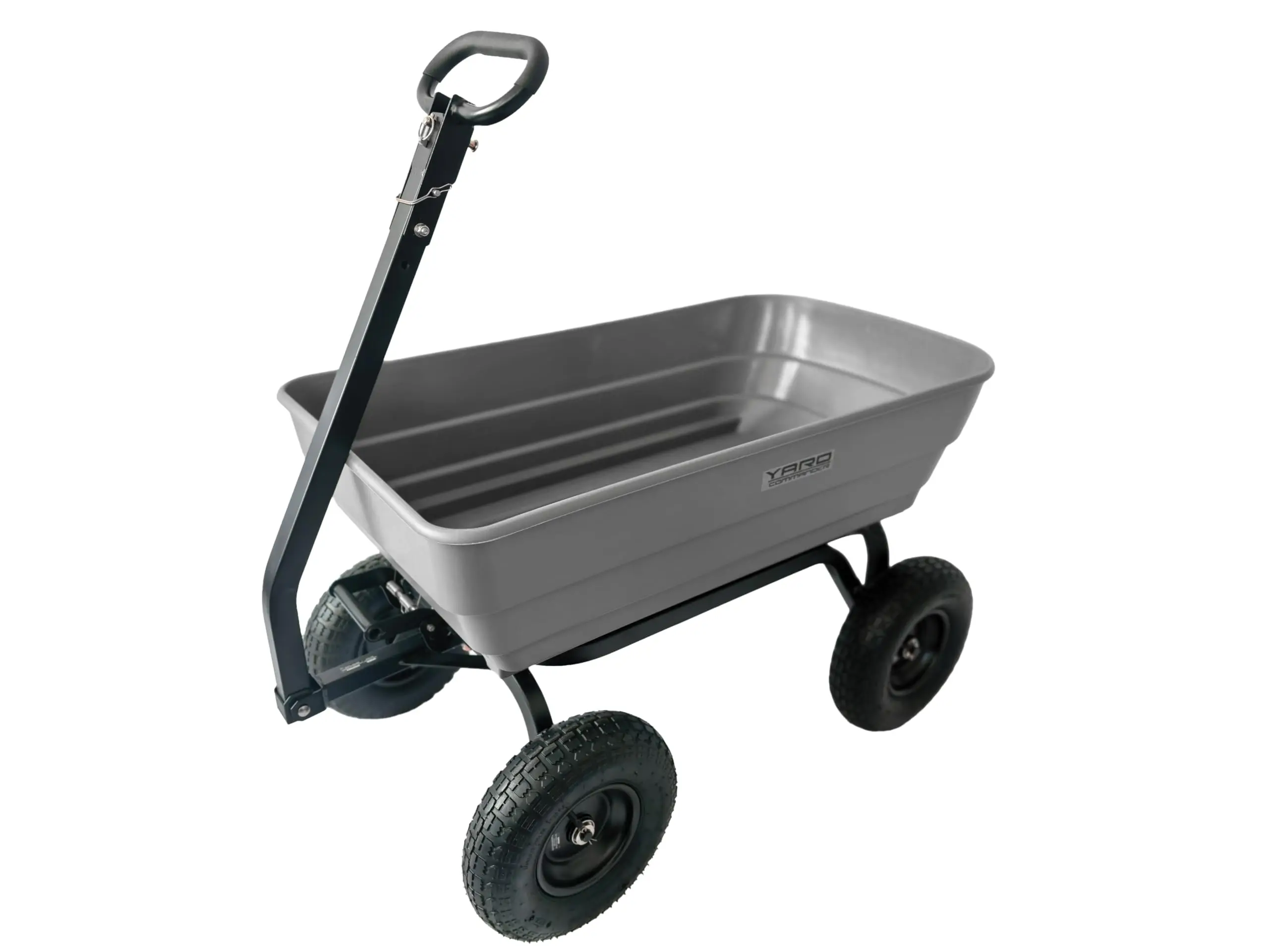 Yard er - 1000 lb Poly Dump Cart, Heavy Duty Towable Garden Utility Cart with 6 Cu. Ft. Dump Bed, 13-Inch Pneumatic