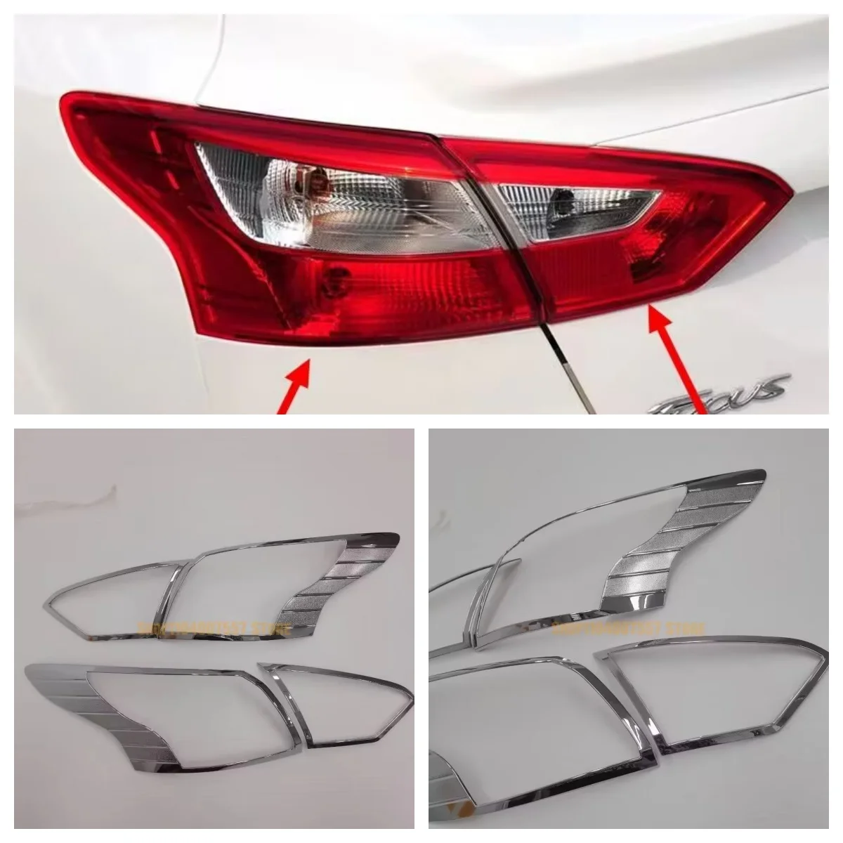 

2012 2013 2014 для Ford Focus Sedan задняя фара багажника задний фонарь крышка лампы накладка автомобильные аксессуары