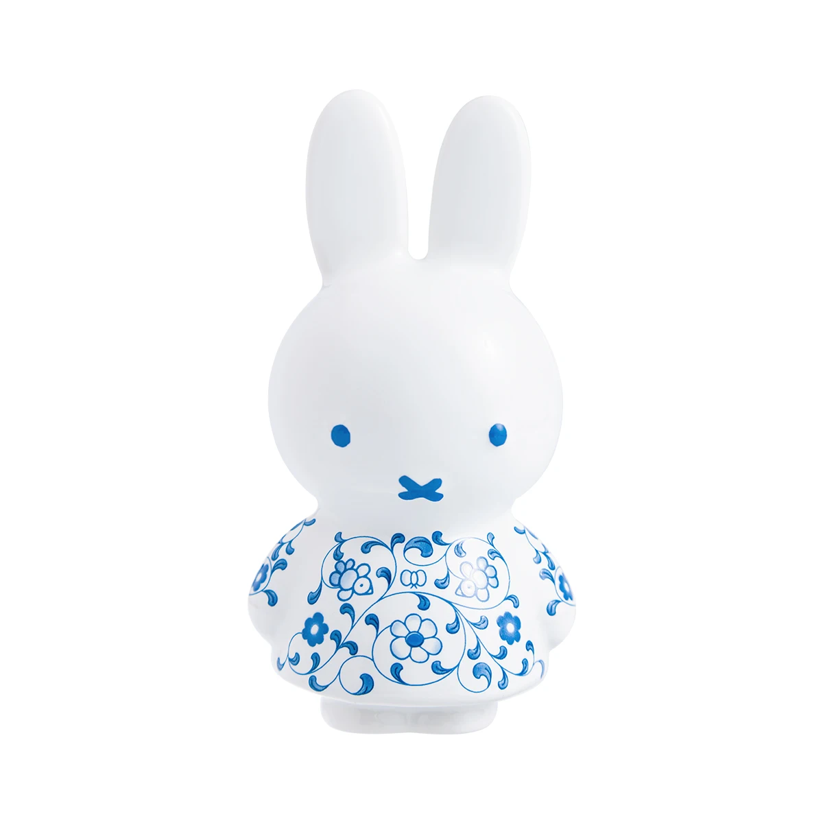 Miffy-beeldje, keramisch beeldje uit Jingdezhen, blauw en wit, 10 cm (3,94 inch) – decoratief konijntje voor op een plank en een mooi cadeau voor verzamelaars.