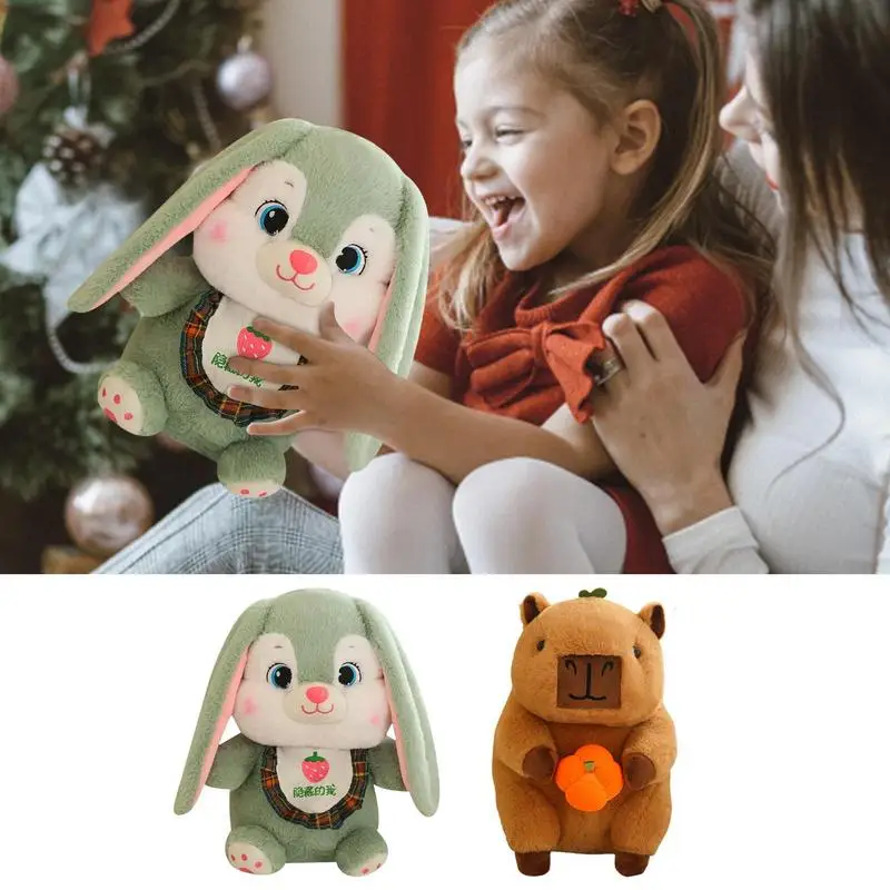 Reversible Plush Toy Fruit Animal Transformed Plush Toy Doll Cute Sensory Fidget Double Sided Soft Toy For Boys Girls Easter For