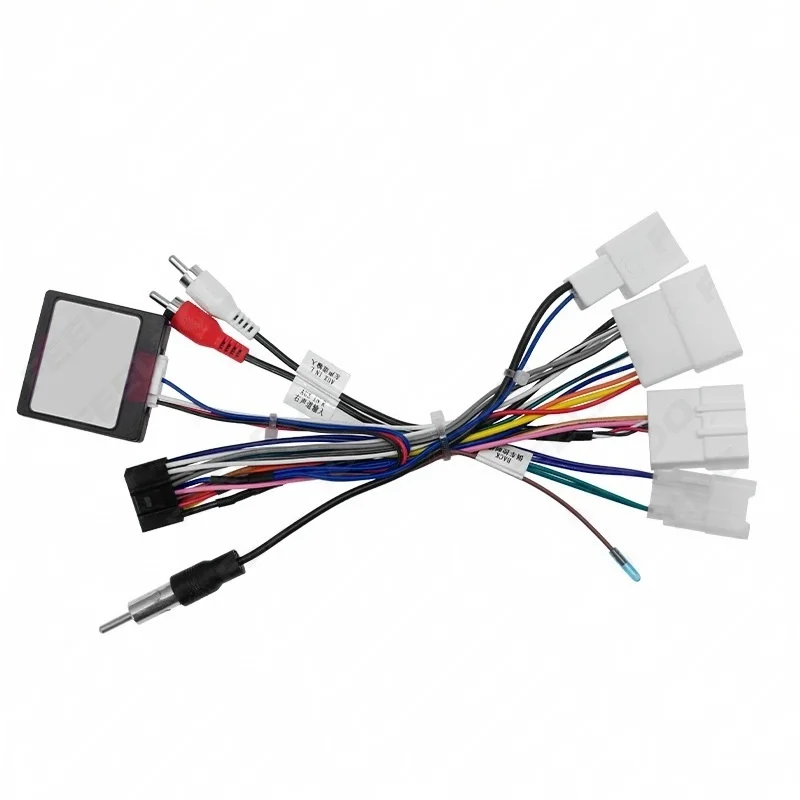 

Жгут проводов радио, декодер шины CAN, 16-контактный разъем для разъема, аудиовход RCA, автомобильный кабель Android, адаптер для Toyota Sequoia Rx330