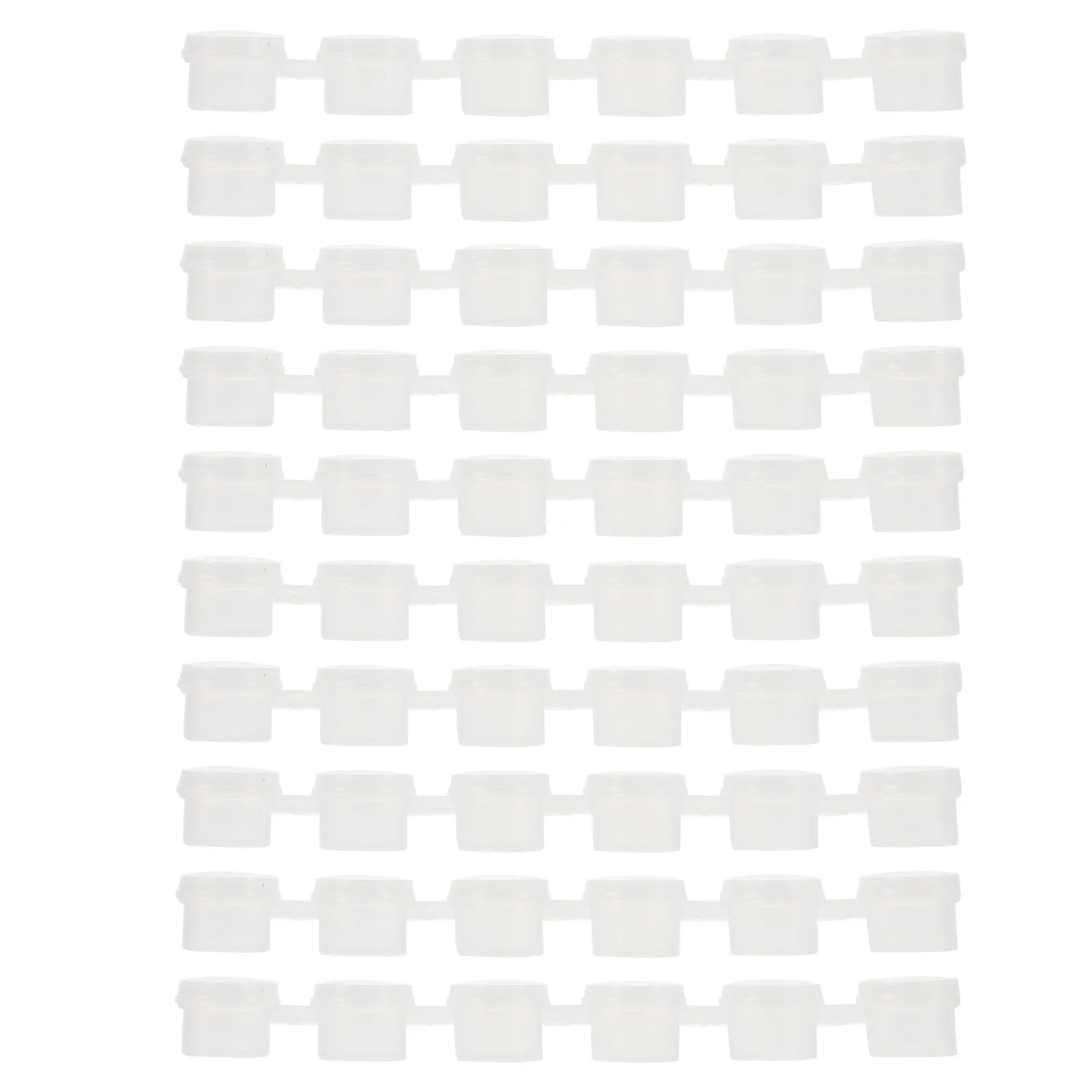 40Pcs Plastic Mini Strips Container For Painting Party Supplies For Christmas Crafts 6-in-1 Clear Storage