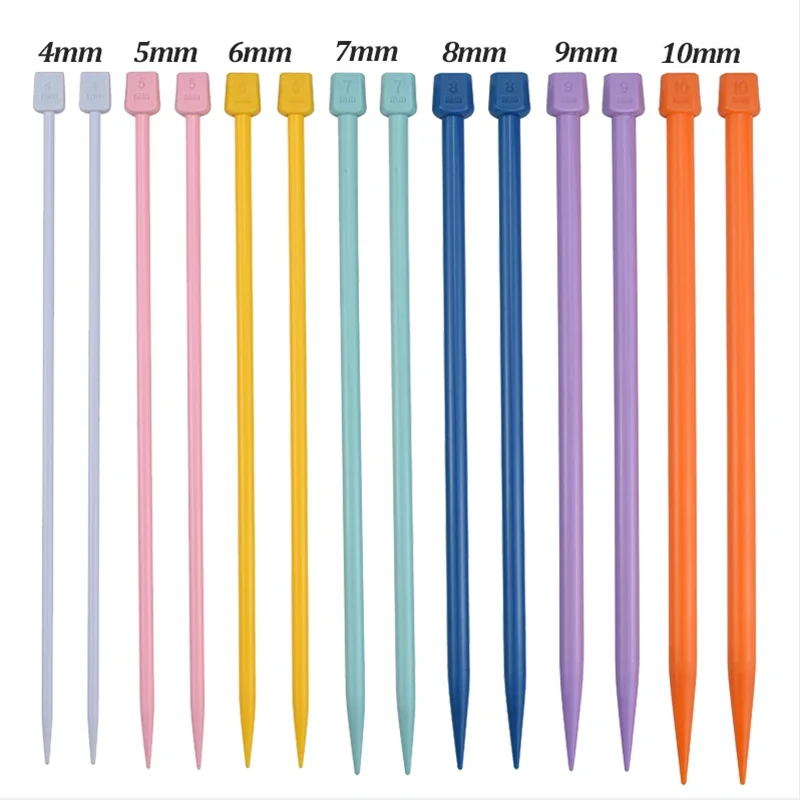 14 szt. 4.0mm-10.0mm szydełka z tworzywa sztucznego 25cm szpiczaste z jednej strony splot przędzy szydełka haczyk DIY narzędzie z dzianiny na szalik