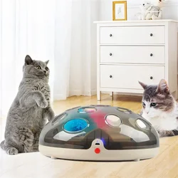 Electric Cat Toy Charging Turntable Cat Grab Ball Plush Toy Cross-Border New Pet Play Plate Magnetic Levitation Pet Training Toy