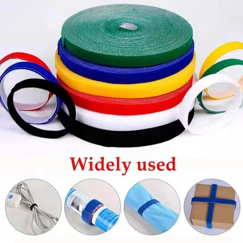 5 Meter/Roll Nylon Cable Ties Power Wire Loop Tape Multifunction Nylon Straps Fastener Reusable Wiring Accessories Organizer New