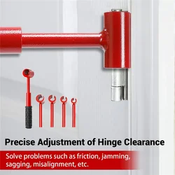 4pcs Upgraded Hinge Gap Adjustment Wrench Set Heavy Door Hinge Multi-Size for Door and Cabinet Alignment Adjustment Tool