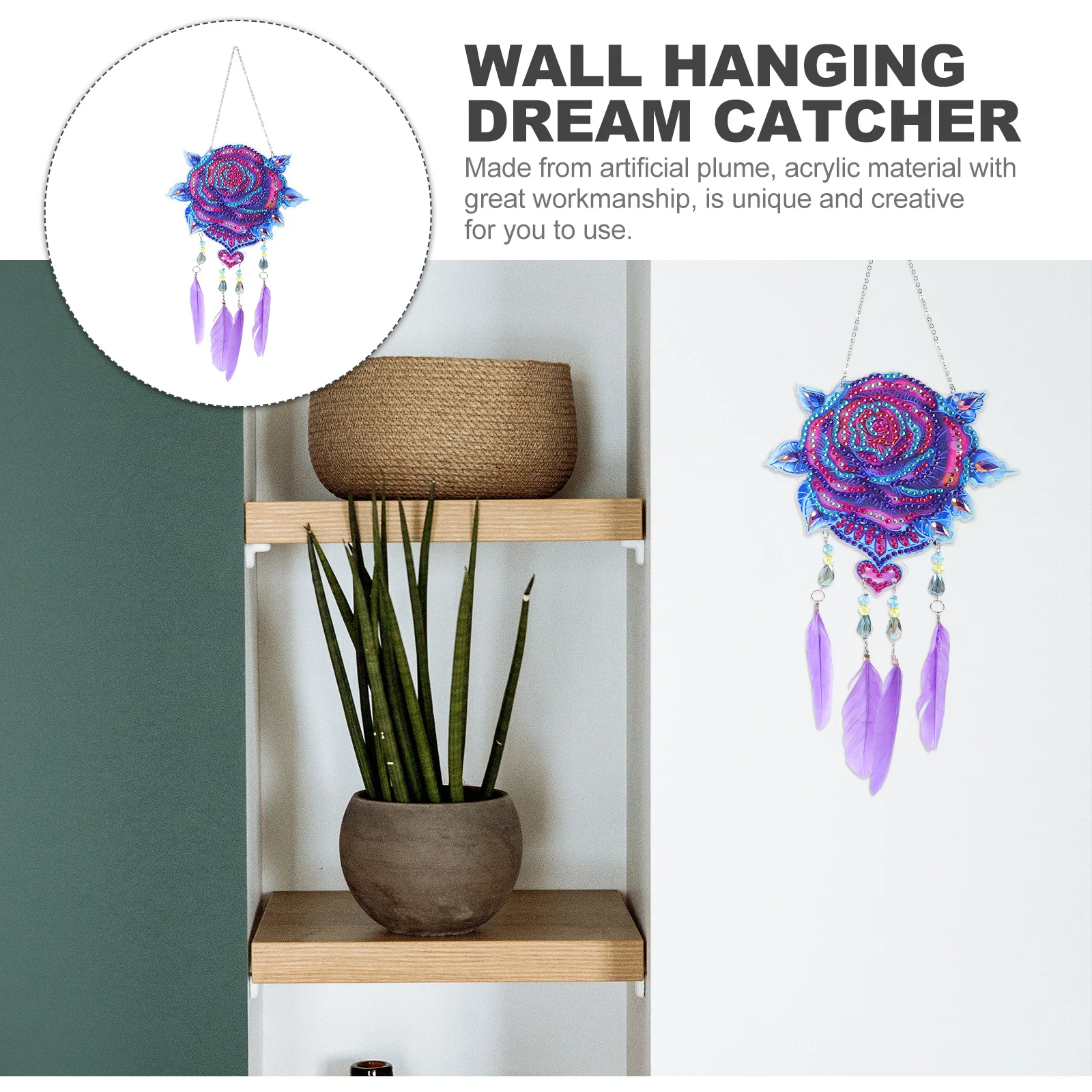 

Wall Hanging Plume Dream Catcher Exquisite Acrylic Craftsmanship Bedroom Decor Unique Creative Gift Dream Catchers