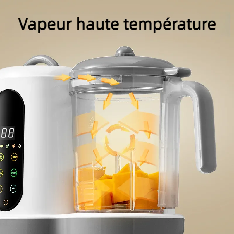 Robot multifonction bébé vapeur mélangeur - usage example