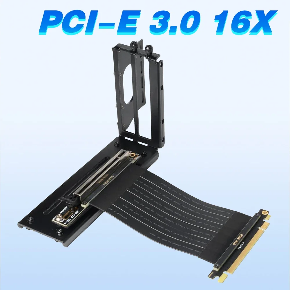 Riser PCI Express X16 PC PCIe Riser Extension Cable Extender PCI-E 3.0 16x GPU Holder ATX Chassis Graphics Card Vertical Bracket