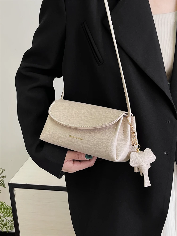Handcrafted Soft Leather DIY Crossbody Shoulder Bag Material Kit Fashionable Neutral Style Synthetic Interior No Detachable S...