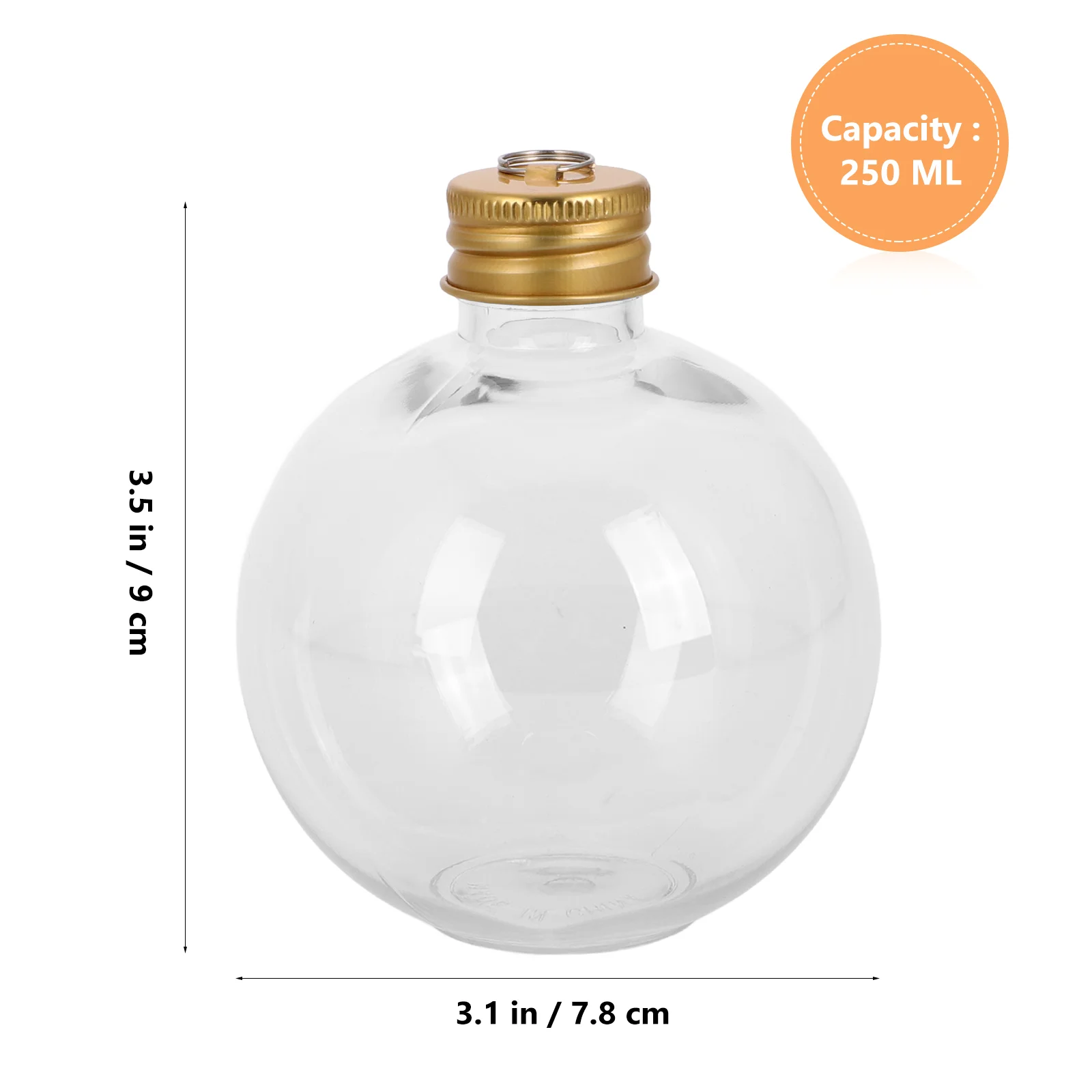 10 Pcs Drink Bottle Christmas Spherical Man Clear Ornaments Fillable Booze Balls The Pet Cocktail Bulb Shaped