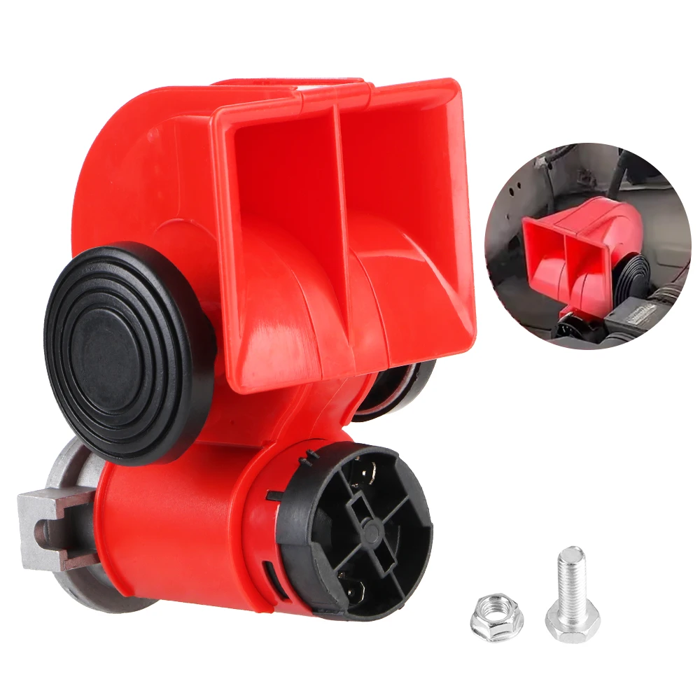 

Car Air Horn For Boat Truck SUV Auto Trumpets Waterproof Car Air Pump Horn Set With Wires and Relay 12V Super Loud Ship